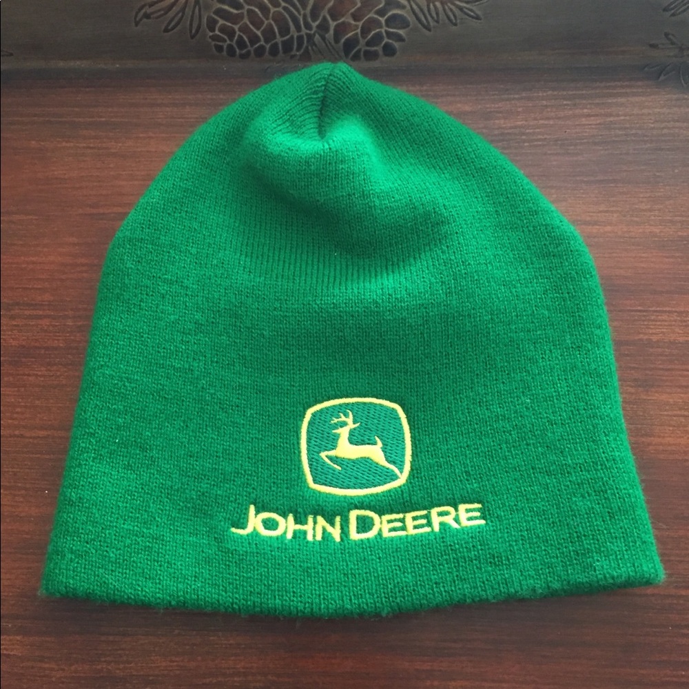 John Deer hat green and yellow